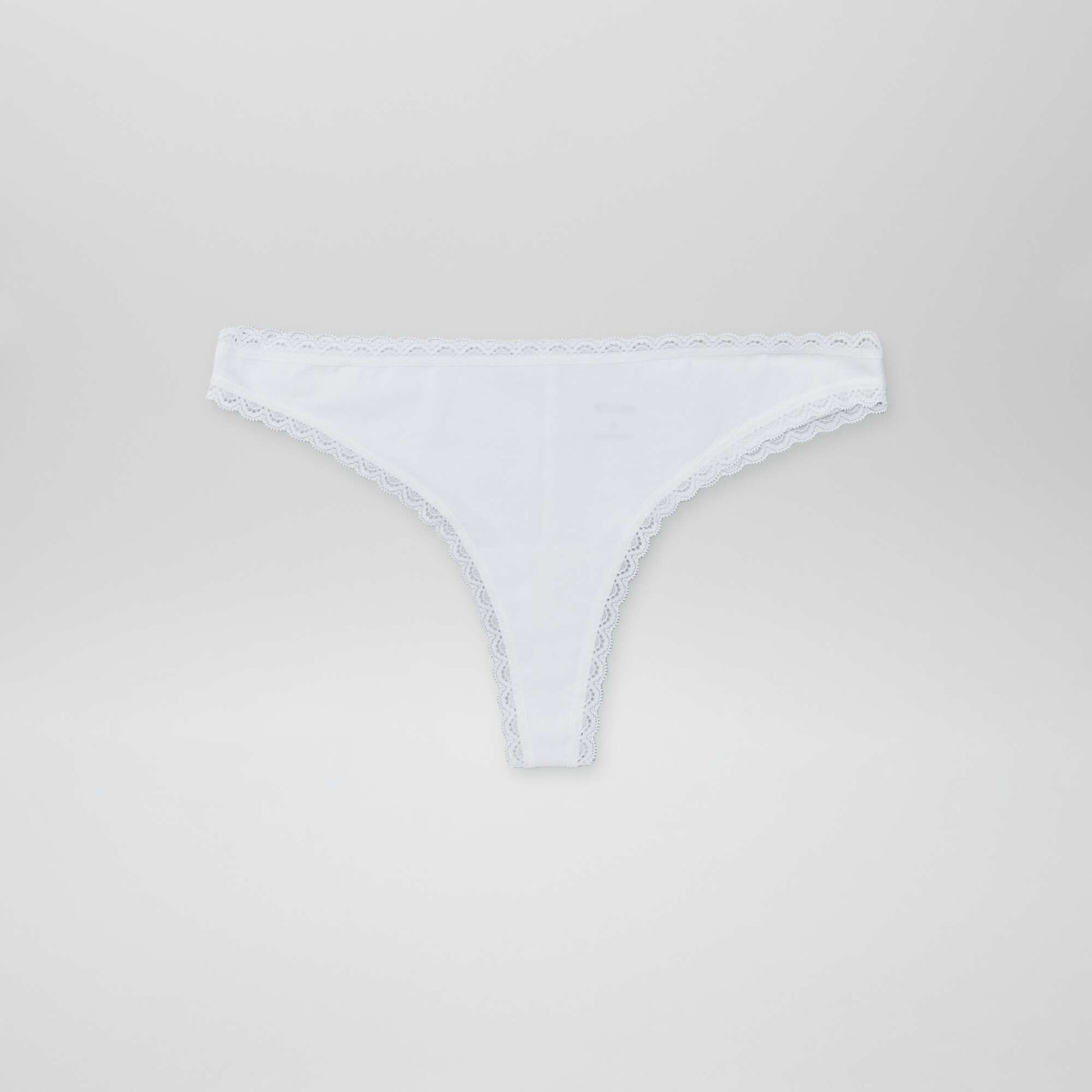 Lot de 2 tangas en coton BLANC