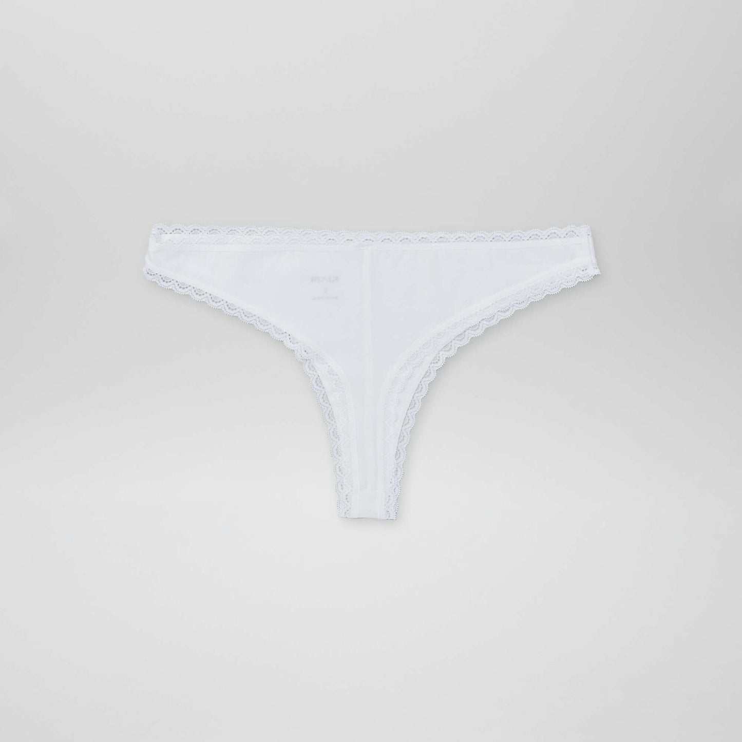 Lot de 2 tangas en coton BLANC