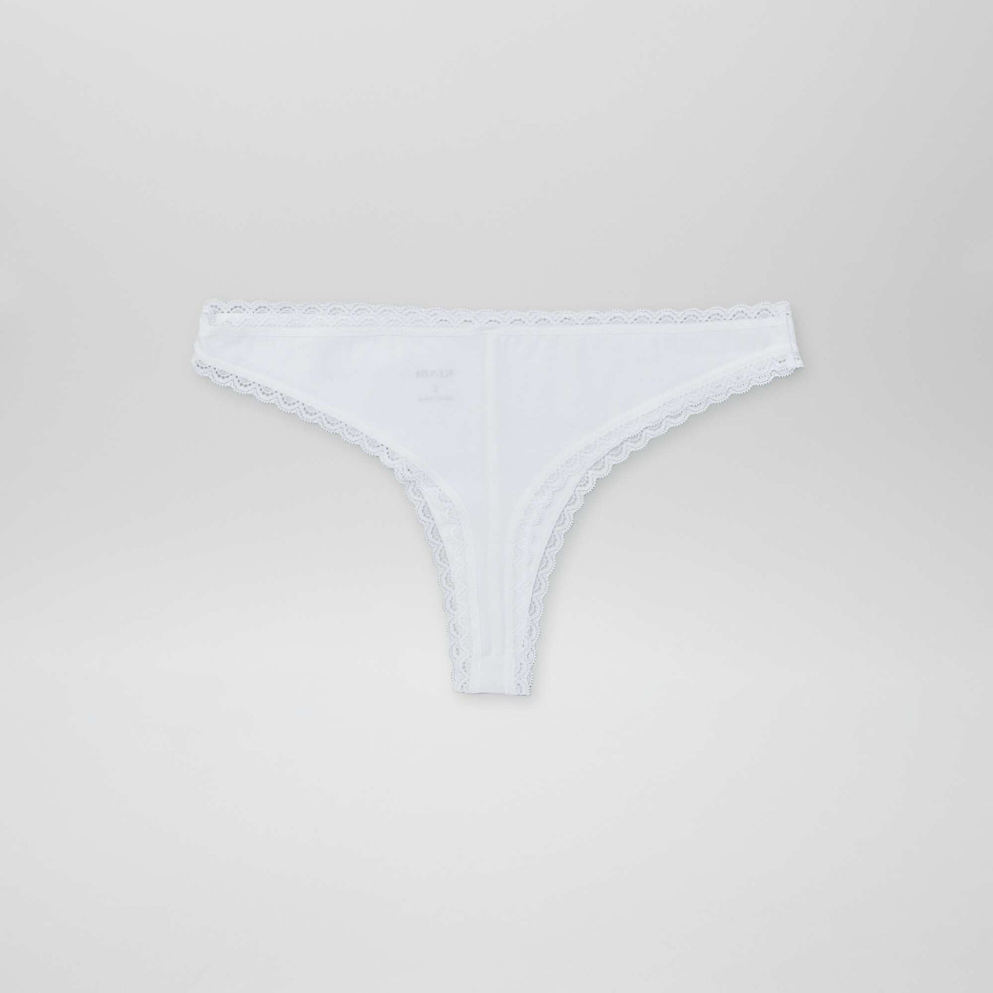 Lot de 2 tangas en coton BLANC