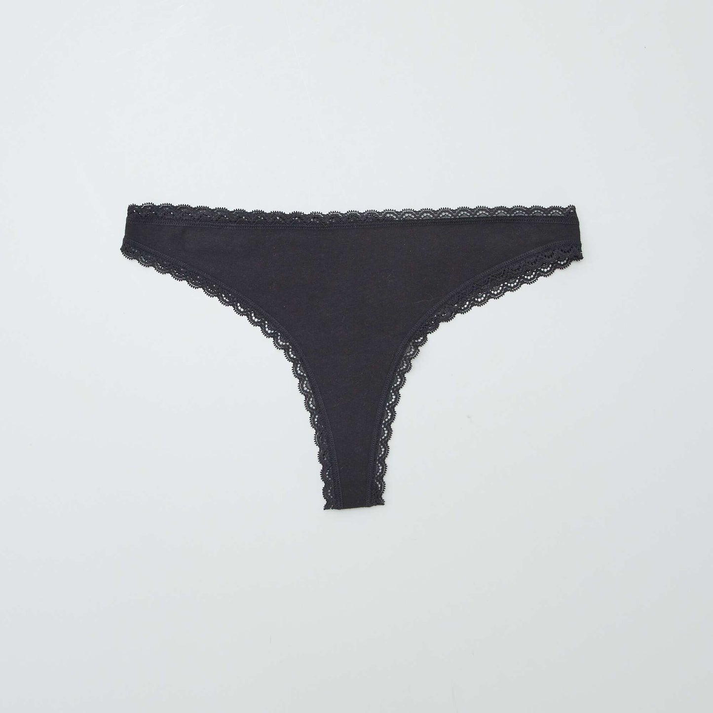 Lot de 2 tangas en coton NOIR
