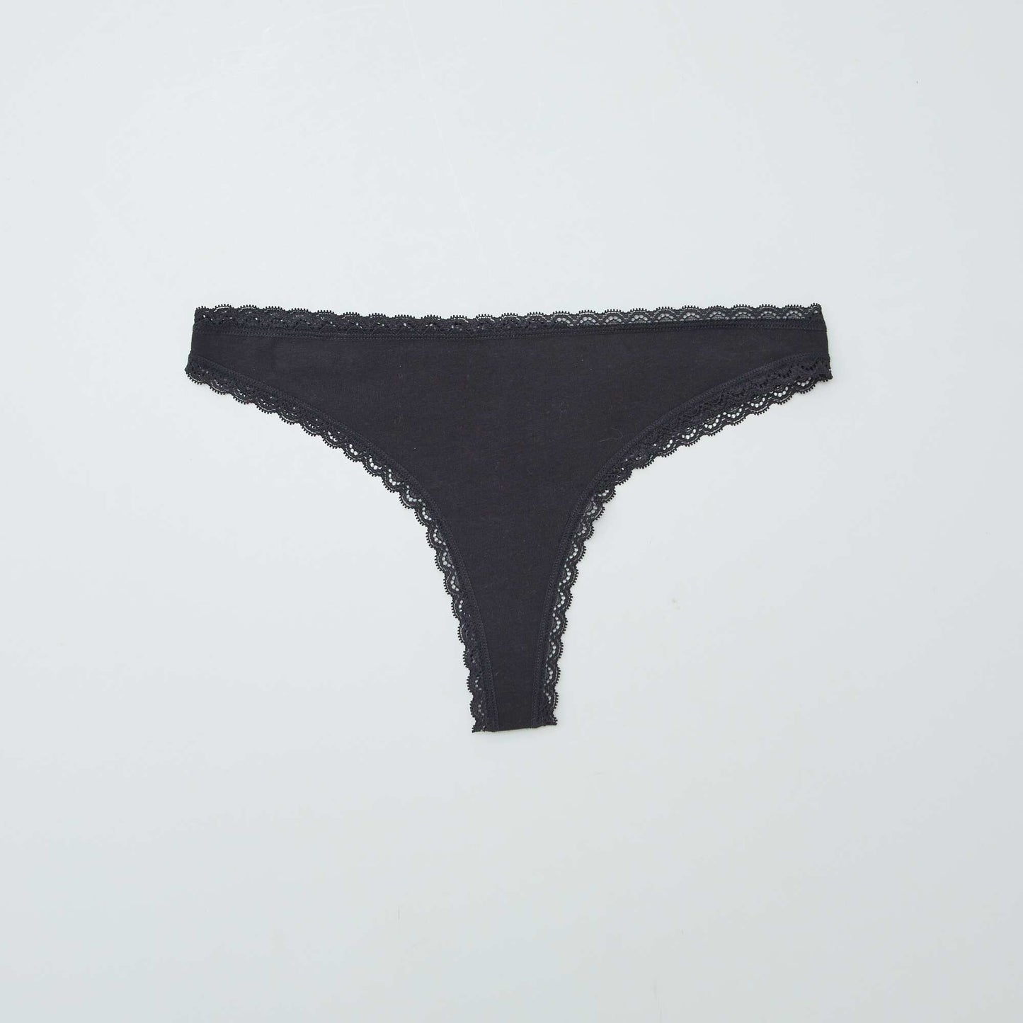 Lot de 2 tangas en coton NOIR