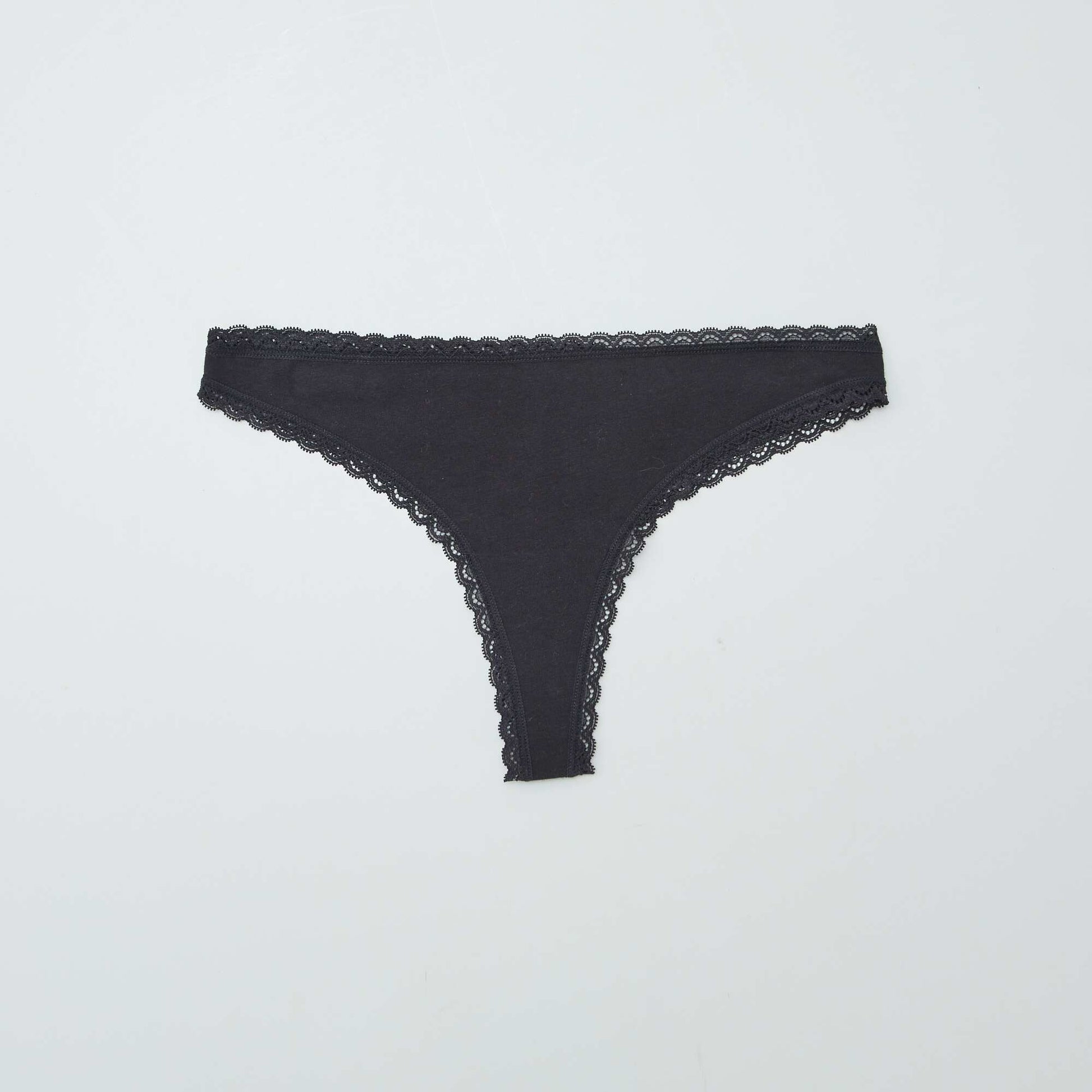 Lot de 2 tangas en coton NOIR
