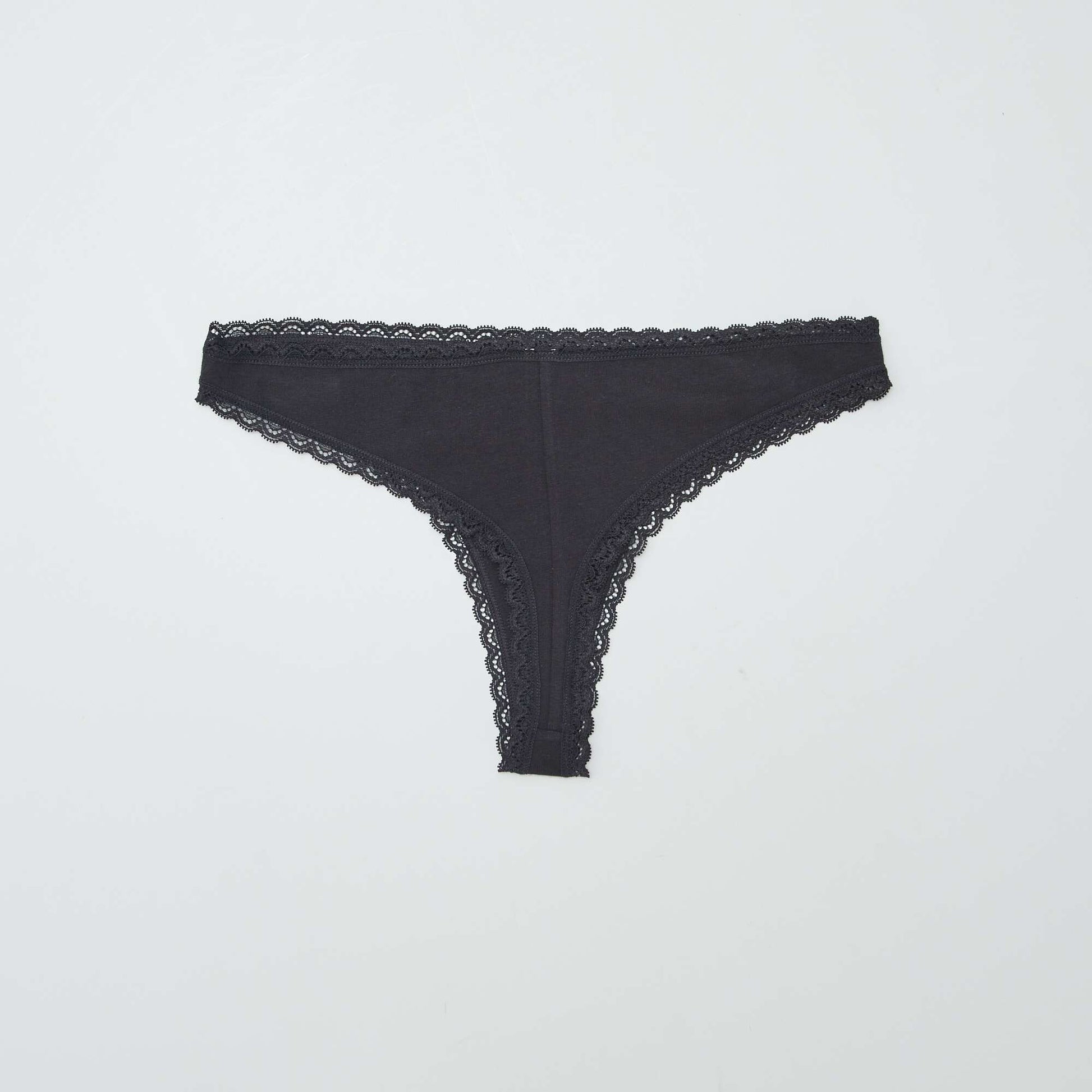 Lot de 2 tangas en coton NOIR