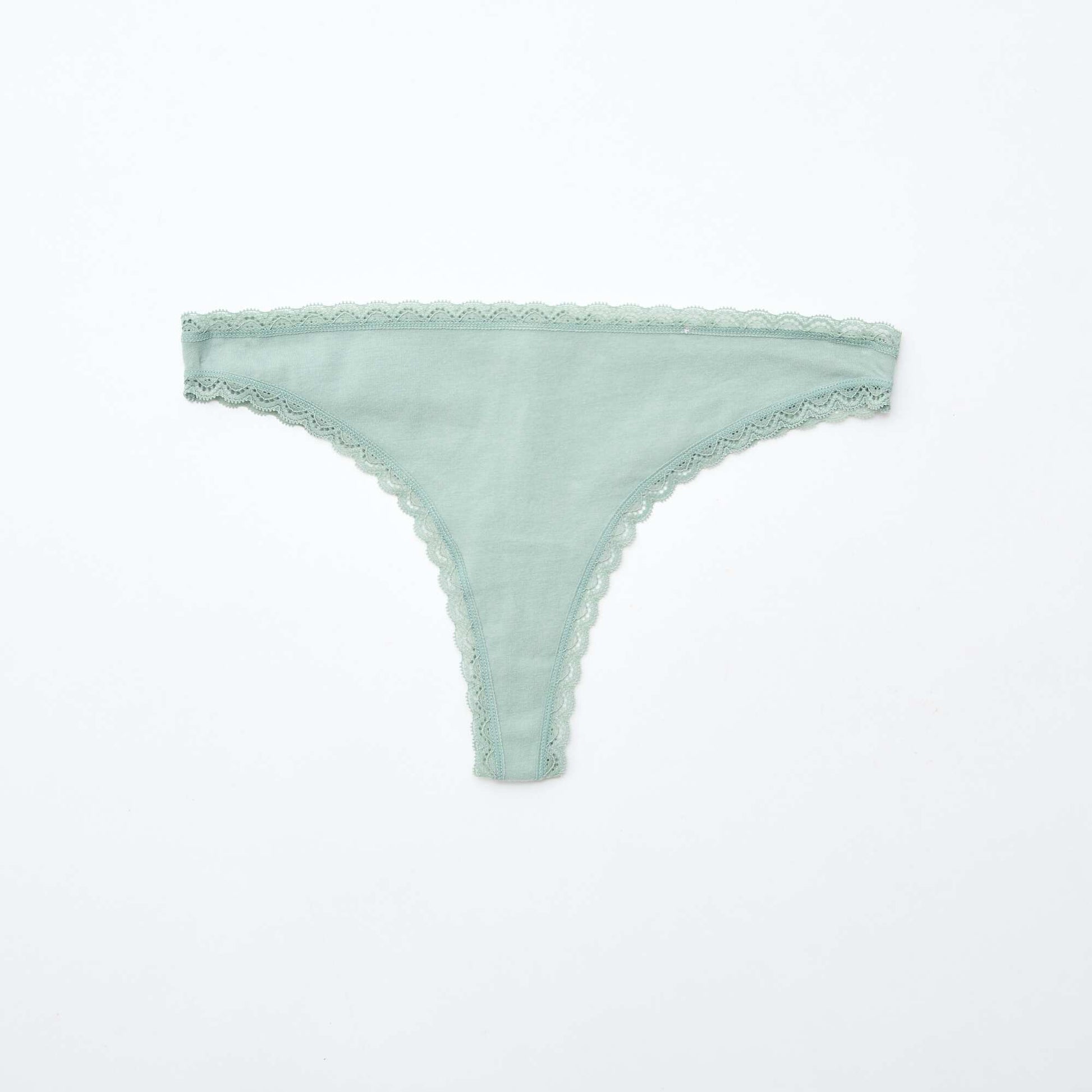 Lot de 2 tangas en coton VERT
