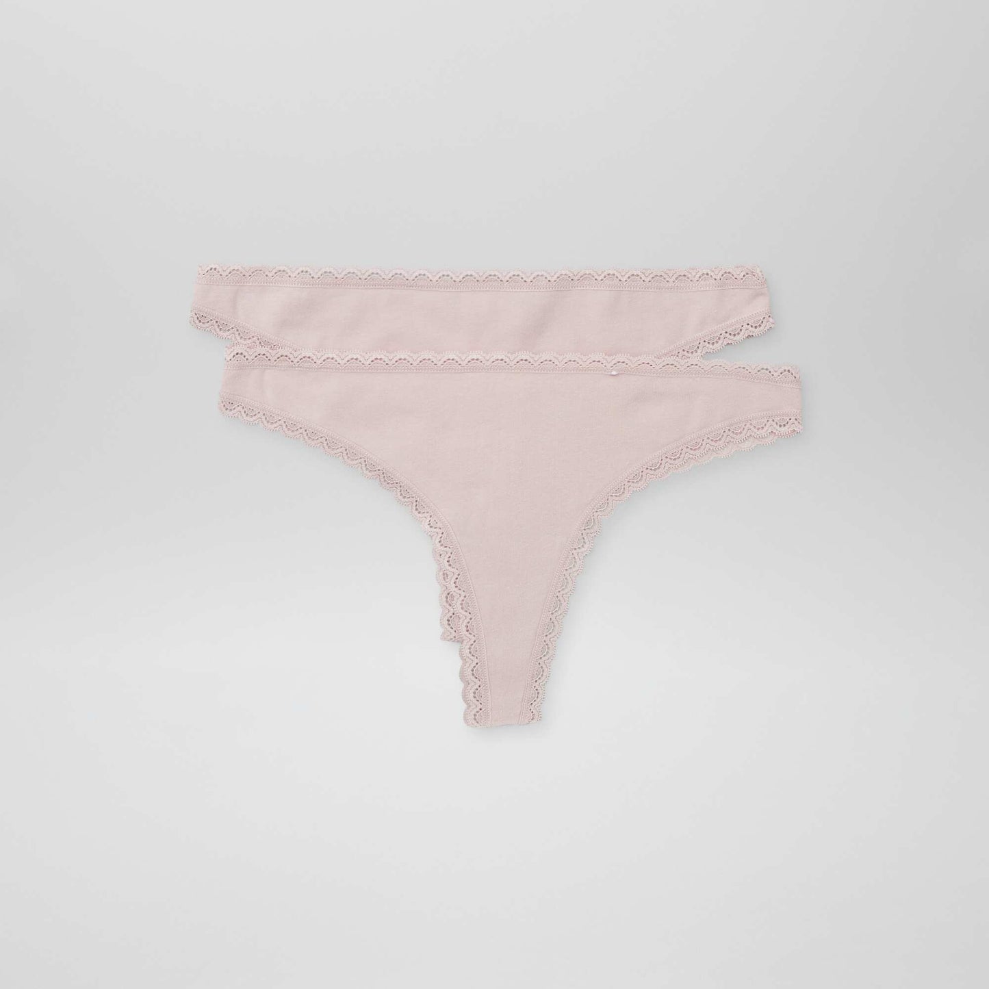 Lot de 2 tangas en coton ROSE