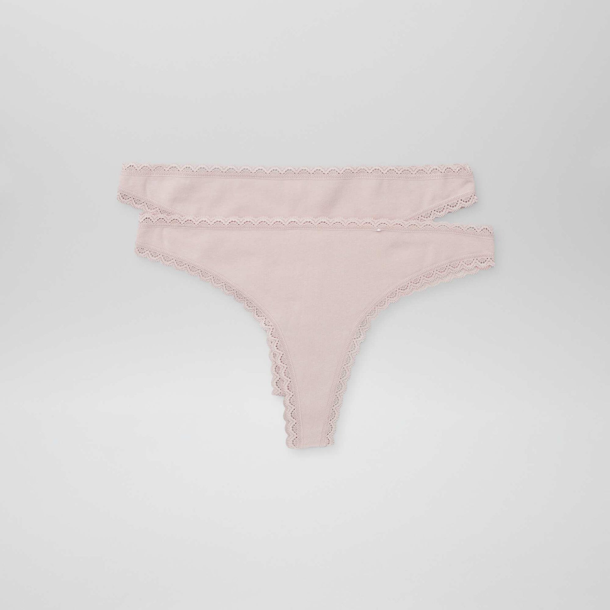 Lot de 2 tangas en coton ROSE