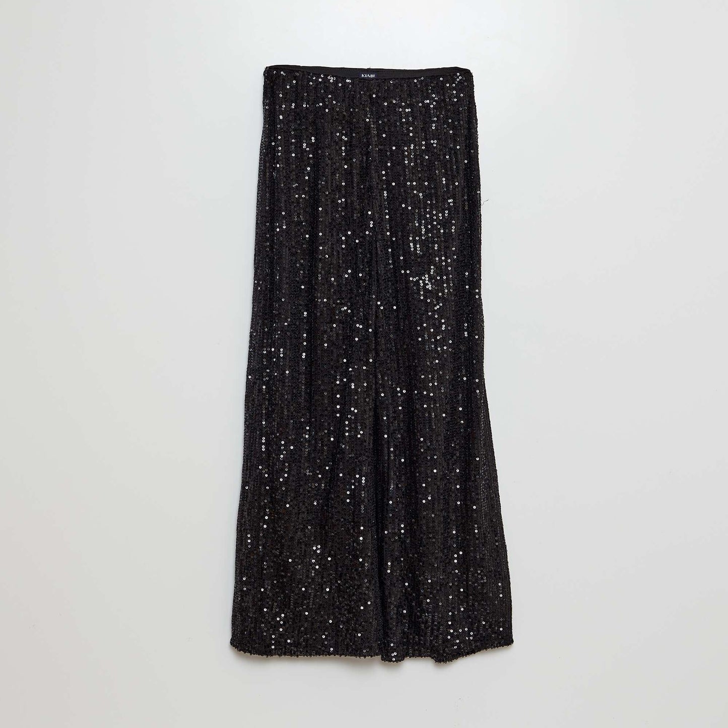 Pantalon droit sequins noir