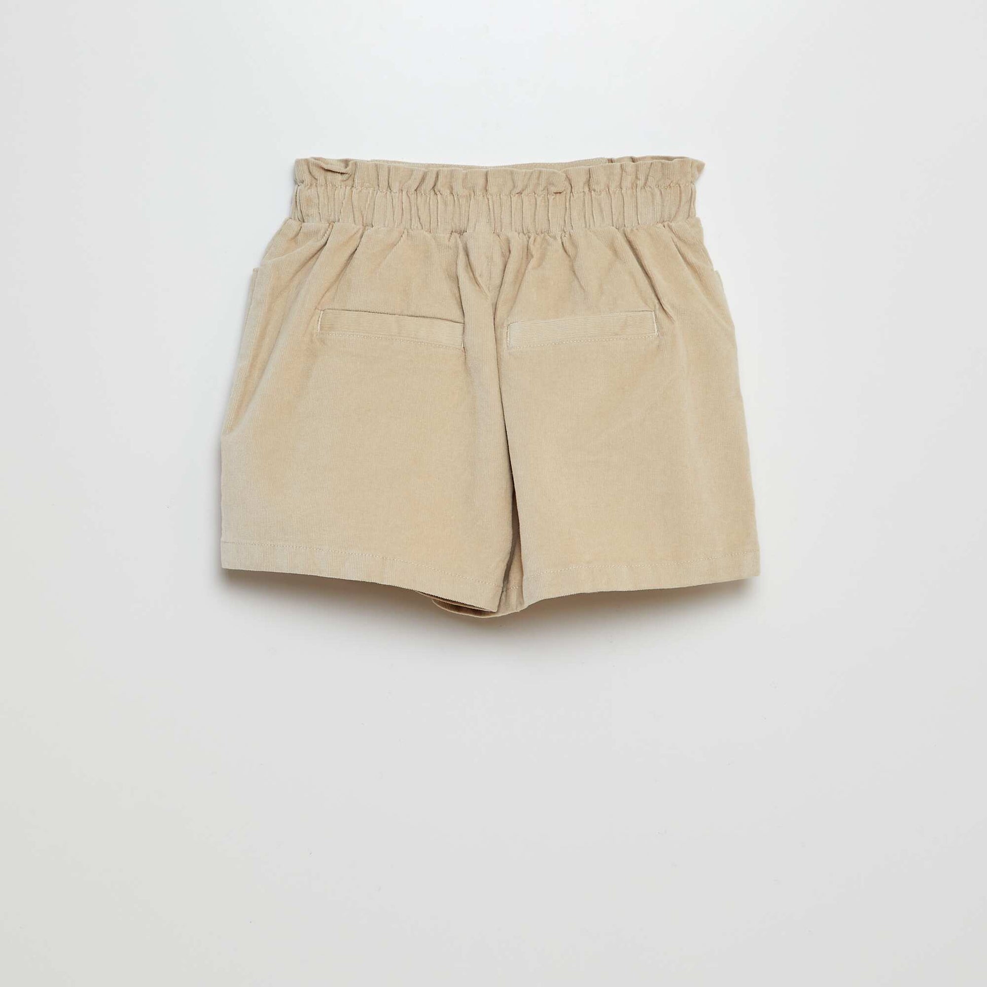 Short en velours côtelé BEIGE