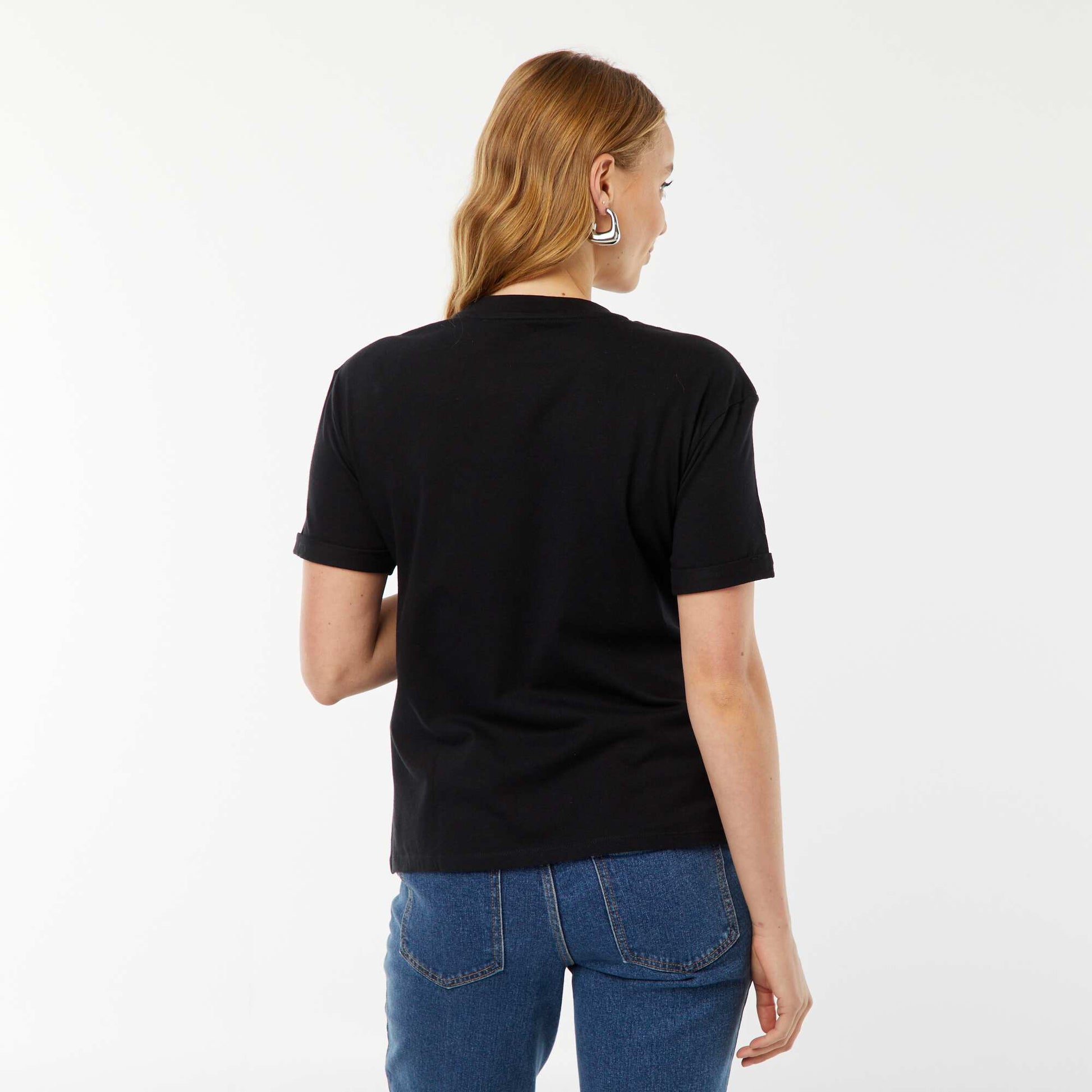 Tee-shirt de maternité animé de perles NOIR