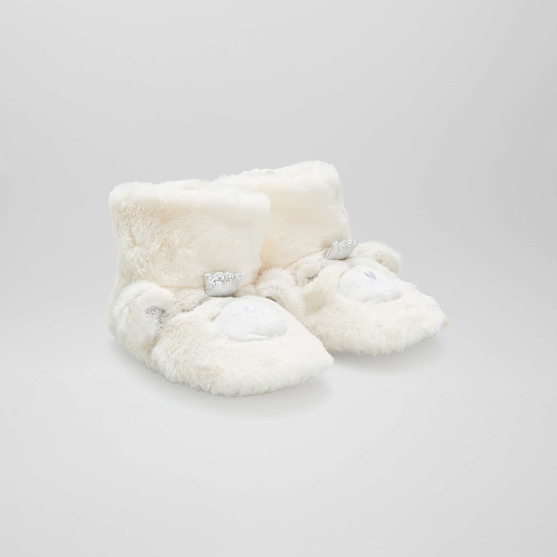 Chaussons ours blanc