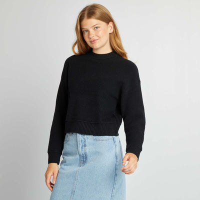 Pull en maille paisse noir