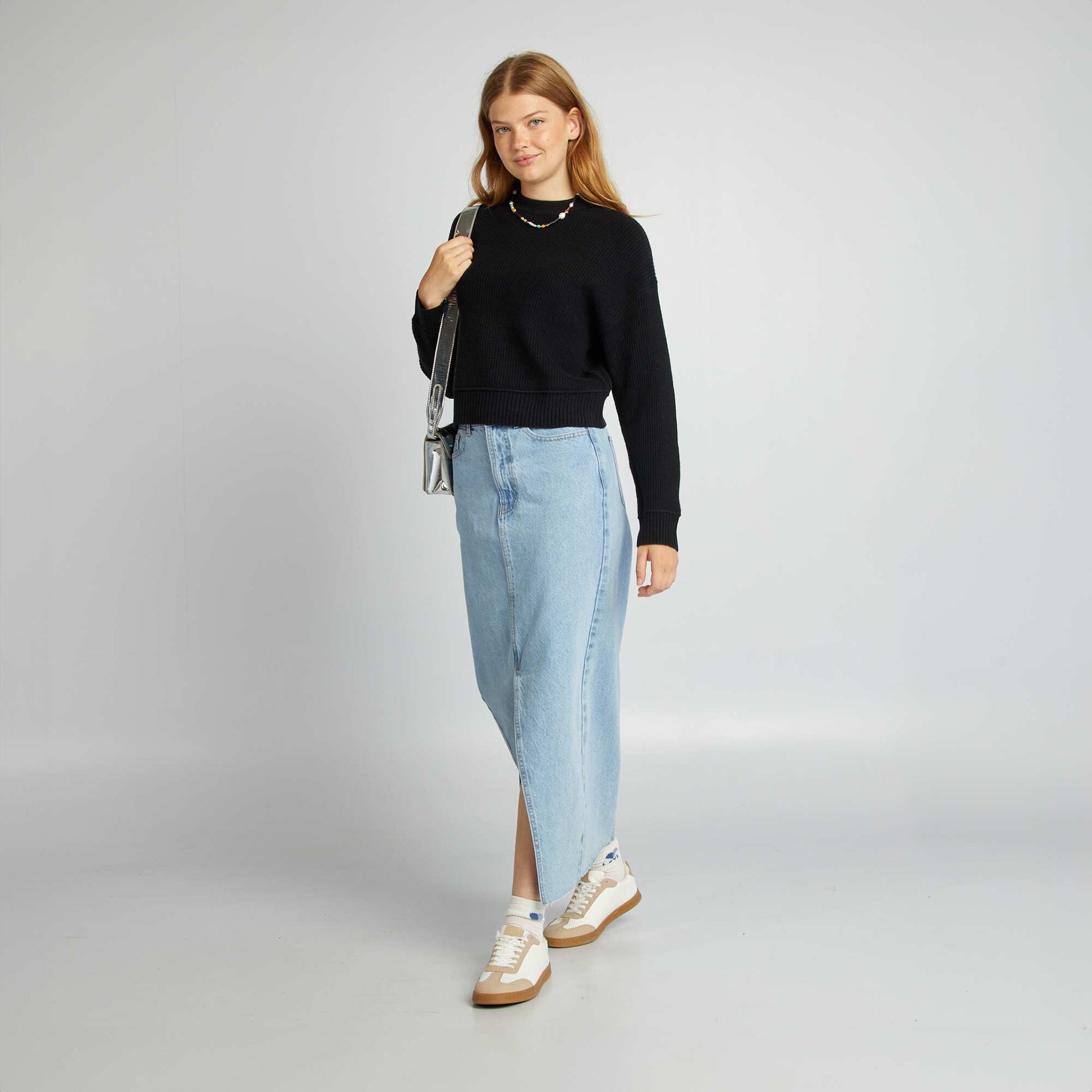 Pull en maille paisse noir
