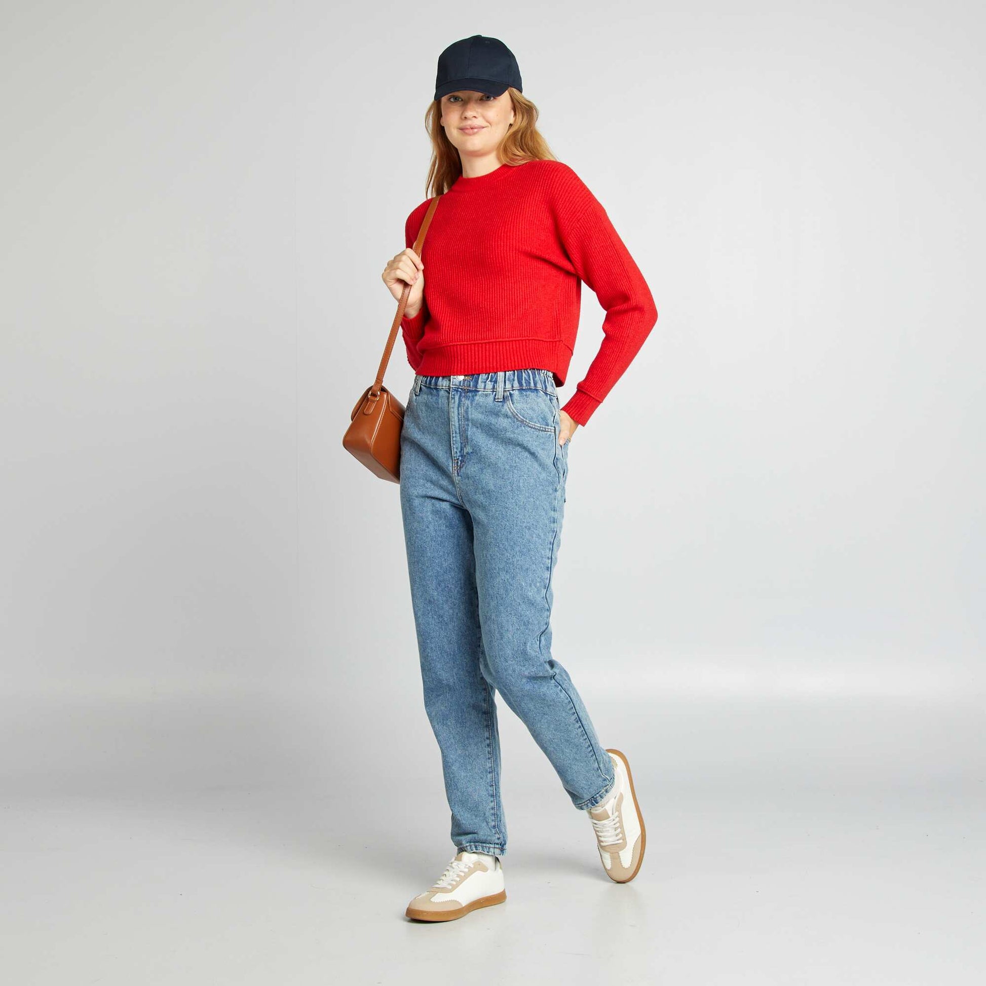 Pull en maille paisse Rouge