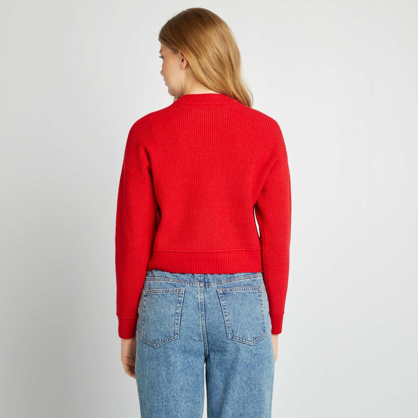 Pull en maille épaisse Rouge