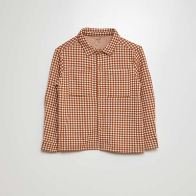 Chemise en flanelle à carreaux Marron