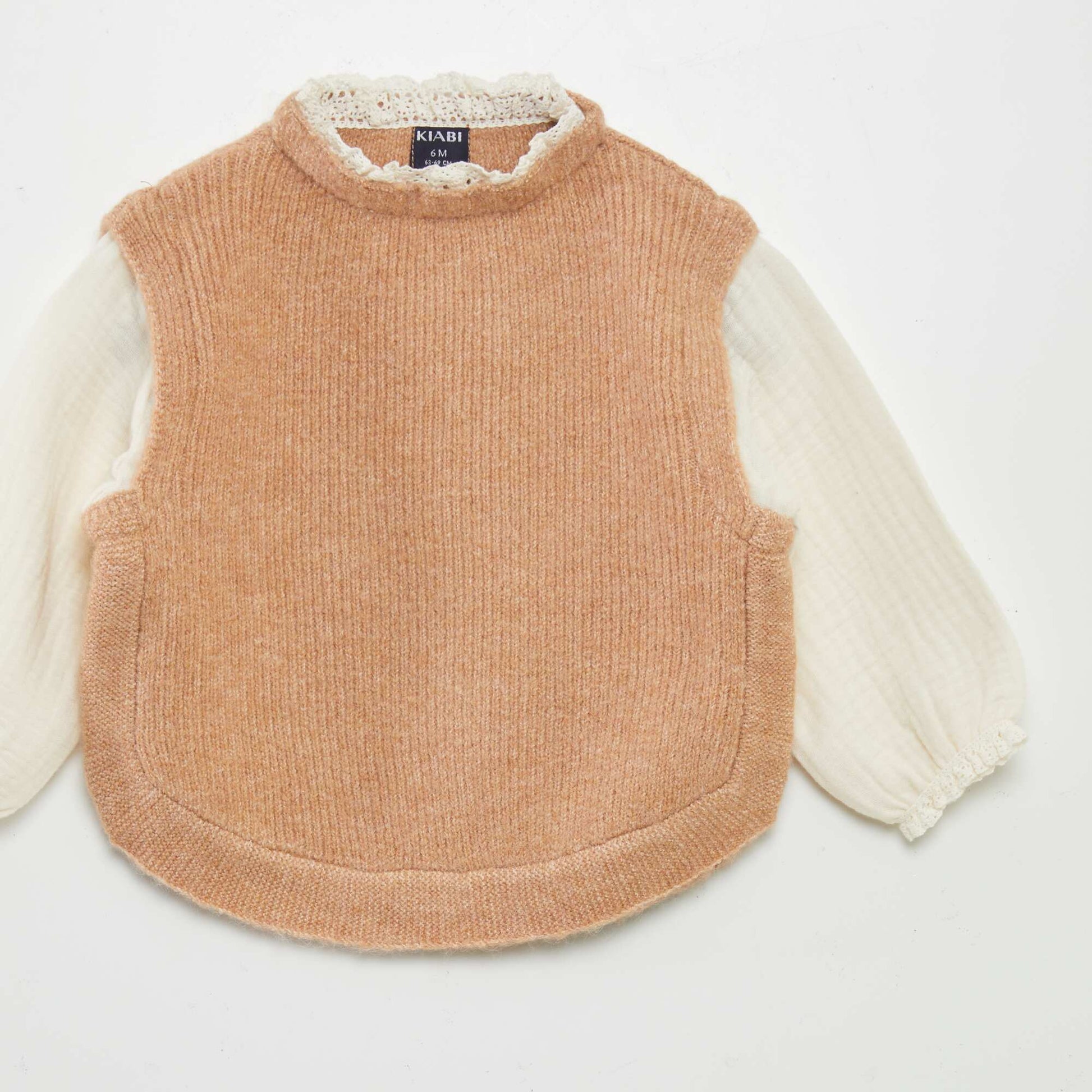 Pull et blouse 2 en 1 Marron