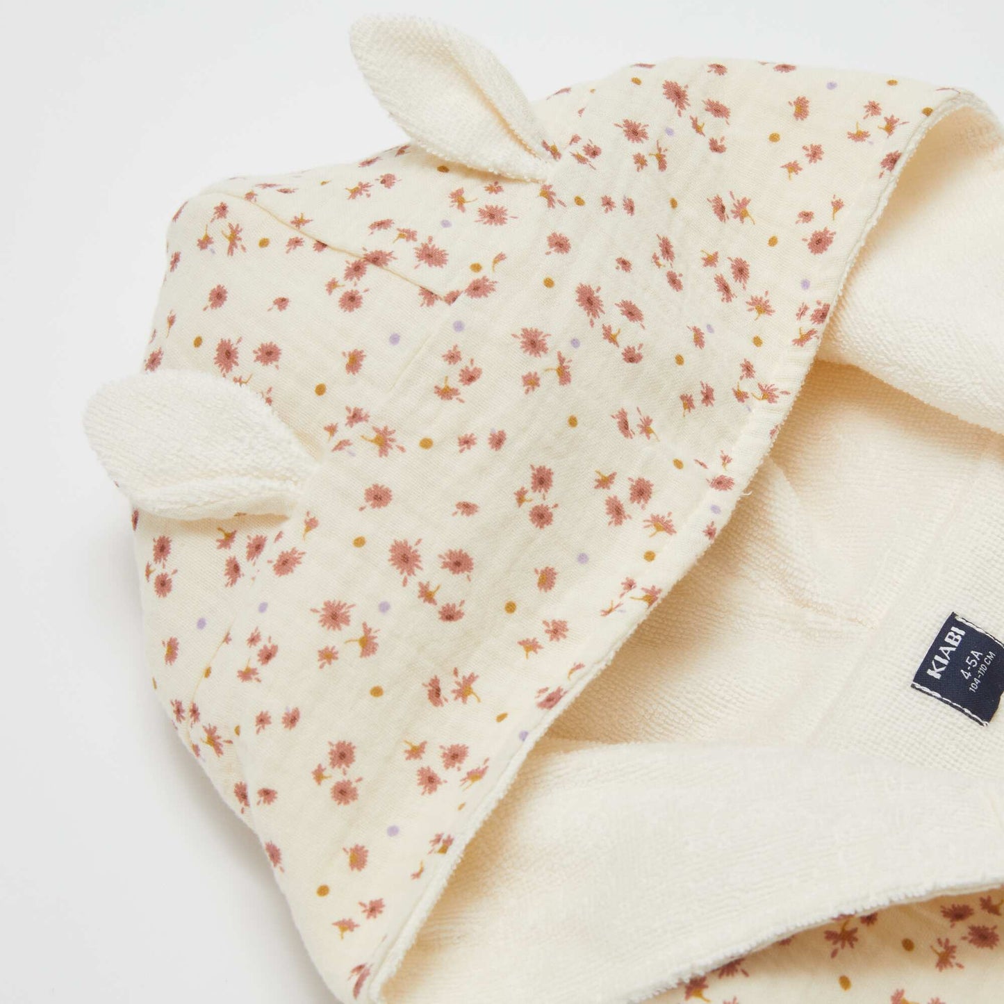 Peignoir en éponge et gaze de coton - Kiabi Home ECRU/ROSE