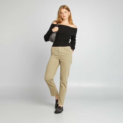 Pantalon en twill Vert