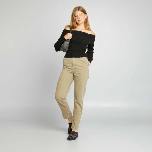 Pantalon en twill Vert