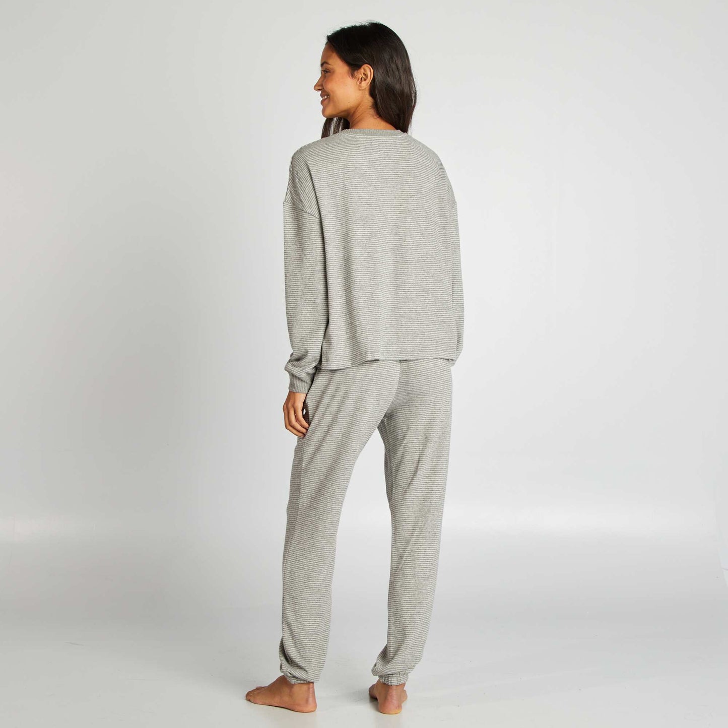 Pyjama en maille doudou - 2 pi ces Blanc ray