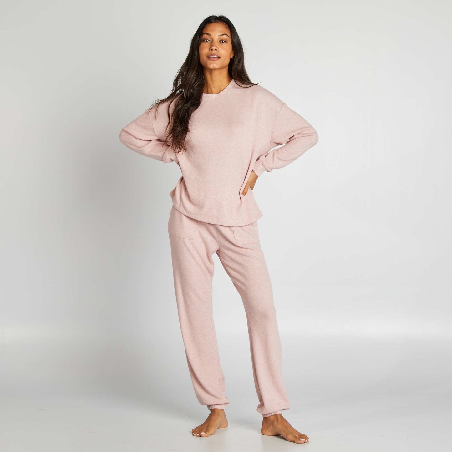 Pyjama en maille doudou - 2 pi ces Rose