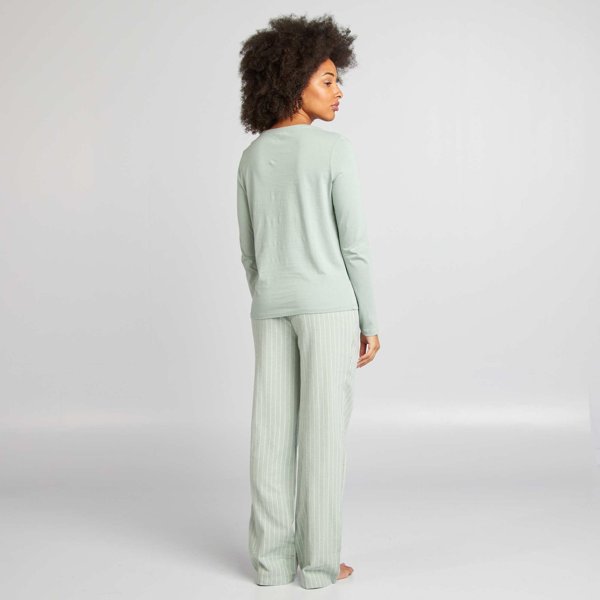 Ensemble pyjama tee-shirt + pantalon imprim Vert