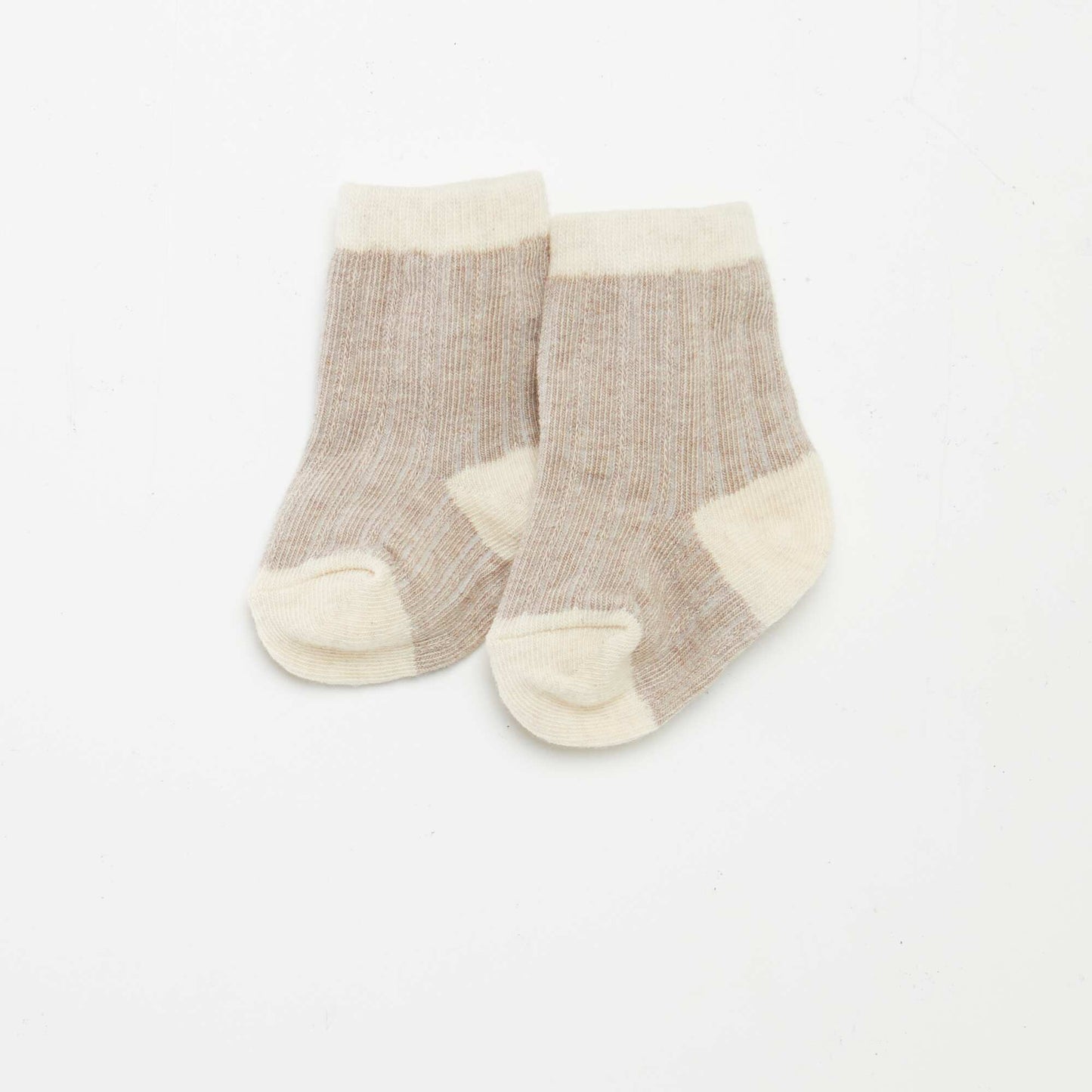 Pantalon en tricot + chaussettes Beige