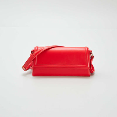 Sac baguette en simili Rouge