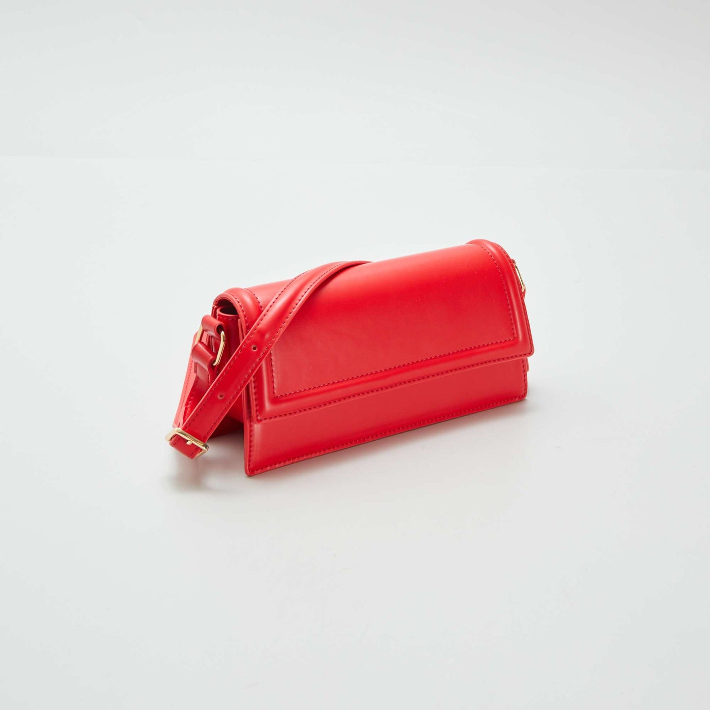 Sac baguette en simili Rouge