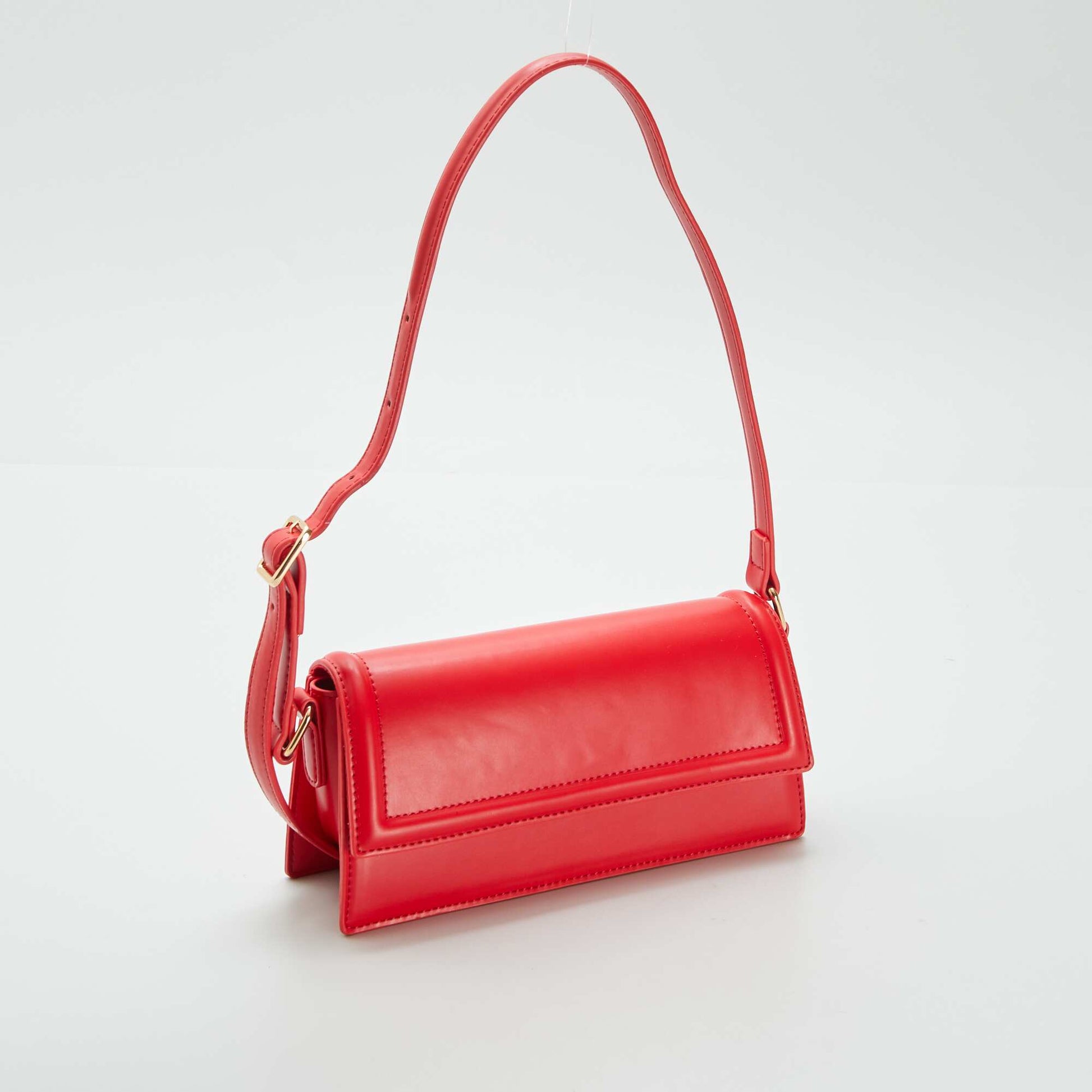 Sac baguette en simili Rouge