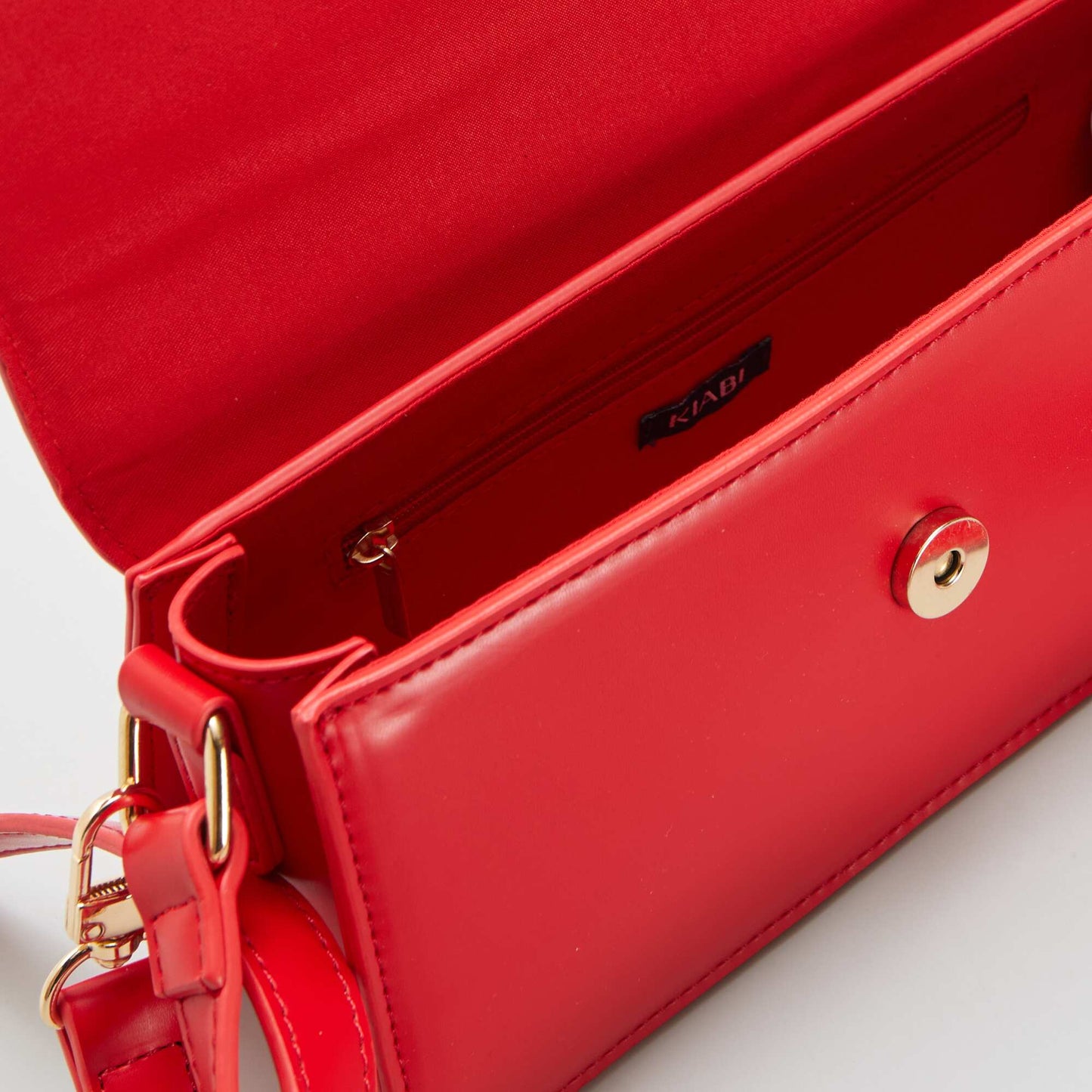 Sac baguette en simili Rouge