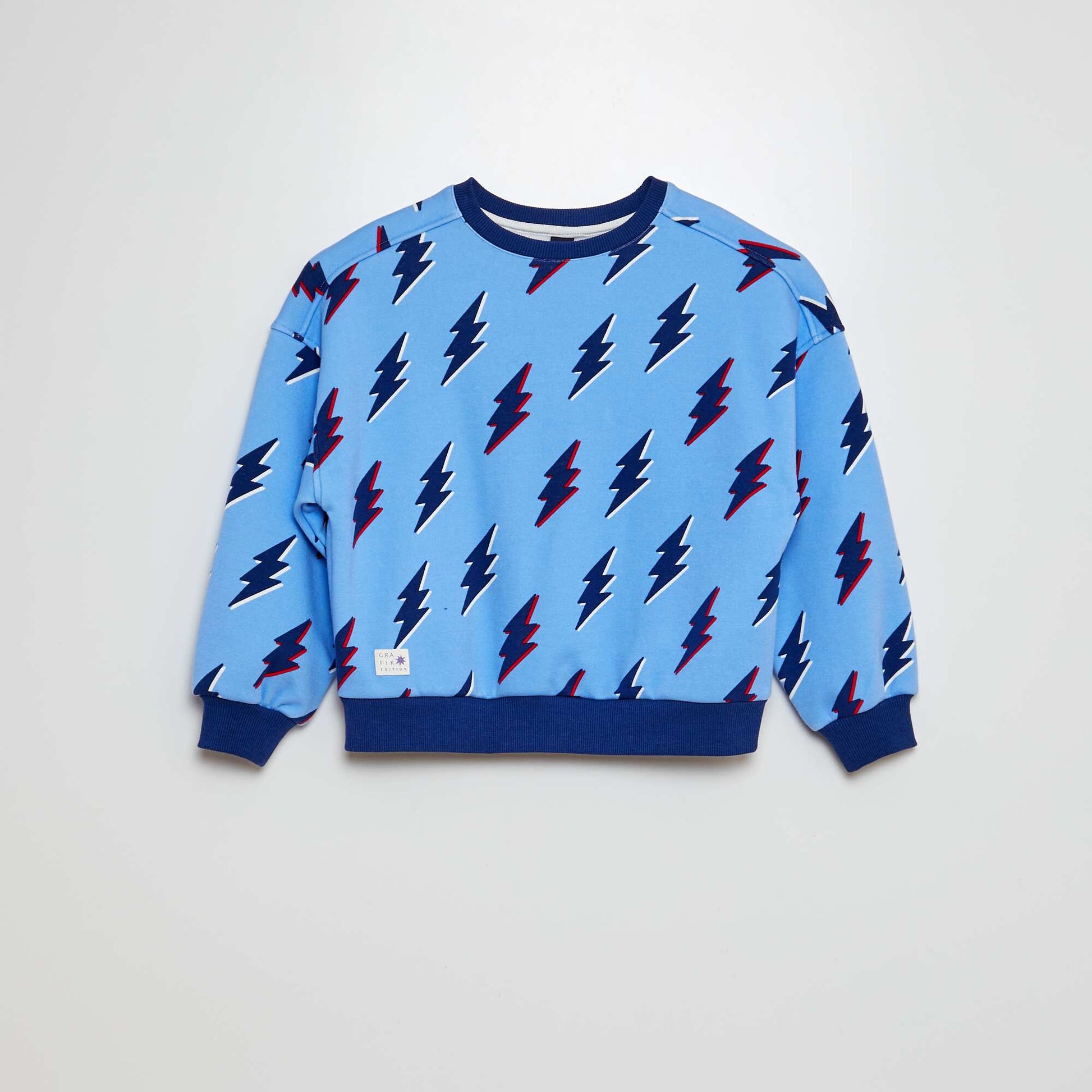 Sweat imprimé Bleu