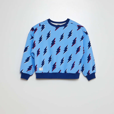 Sweat imprimé Bleu