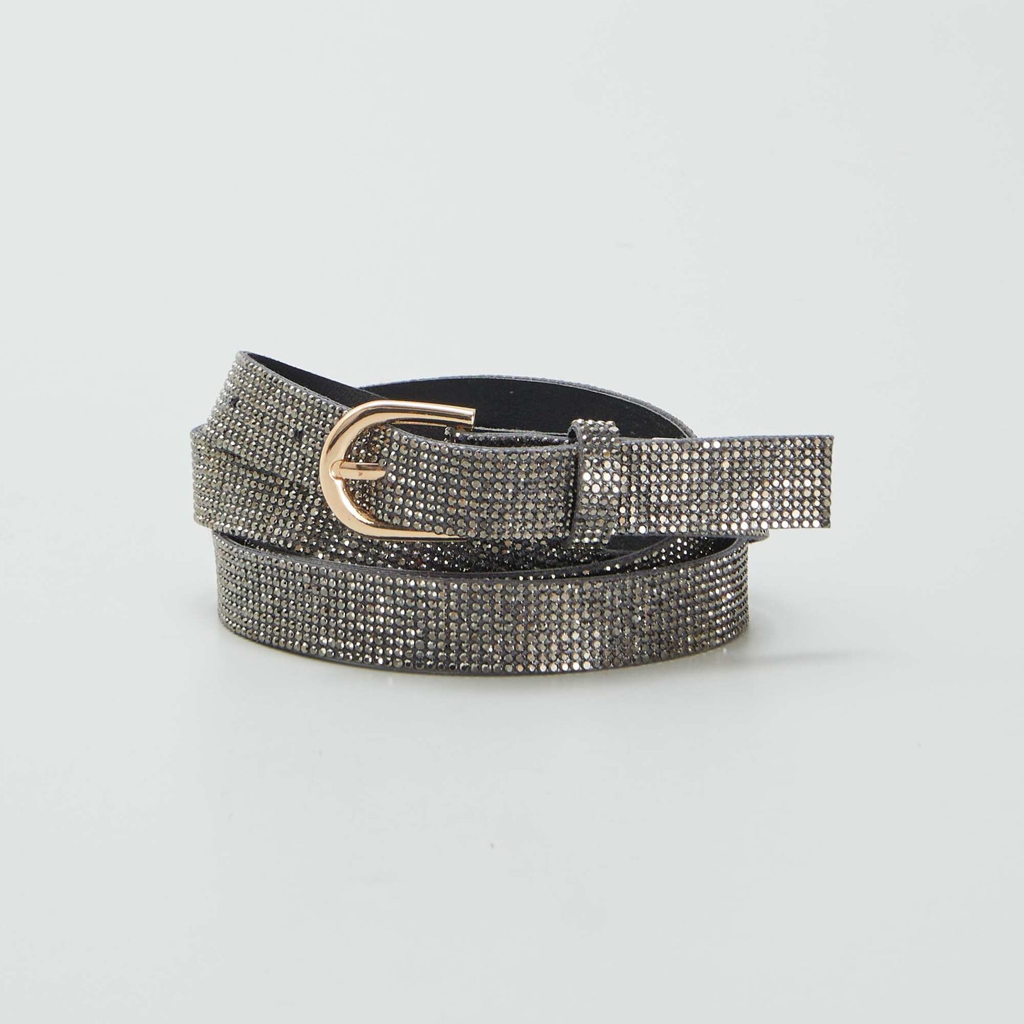 Ceinture à strass Gris