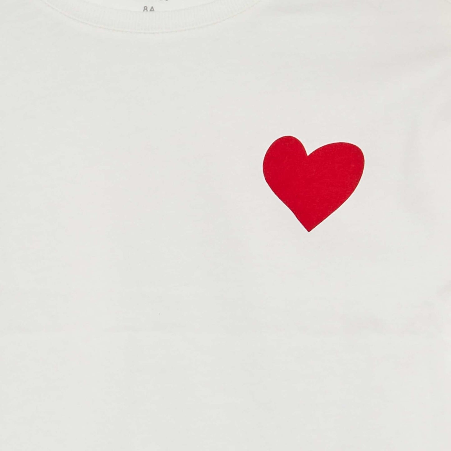 T-shirt manches longues imprimé 'cœur' Blanc