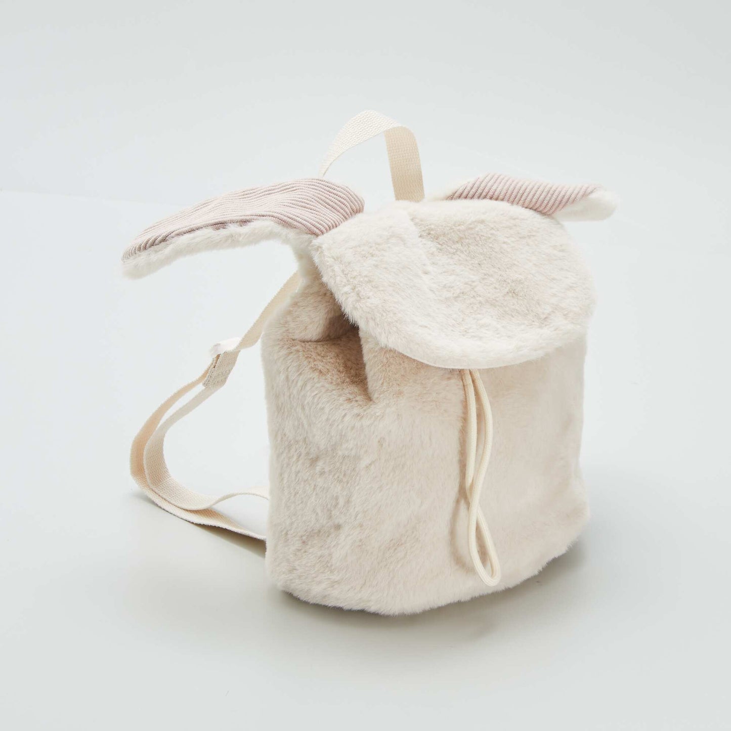 Sac à dos animé 'lapin' tout doux Beige