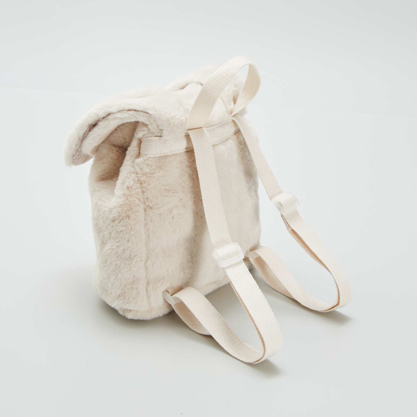 Sac à dos animé 'lapin' tout doux Beige