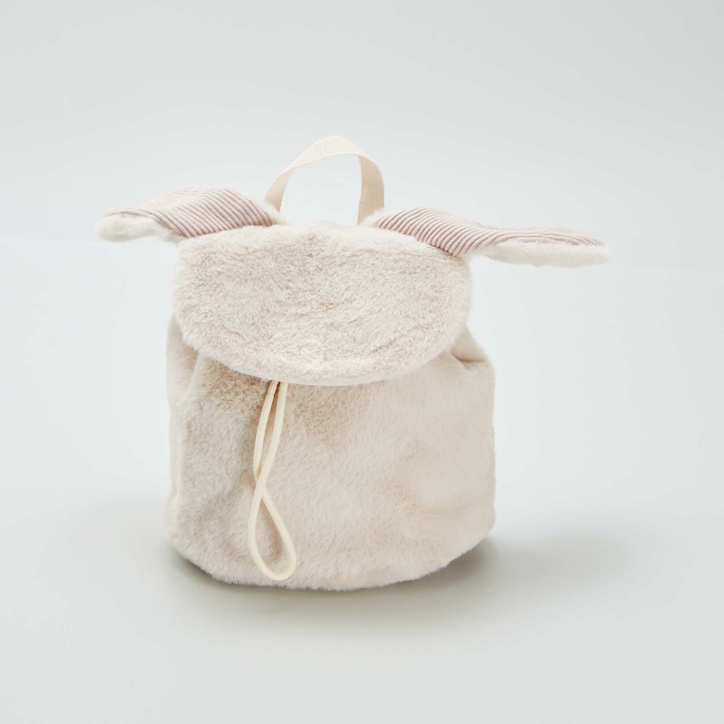 Sac à dos animé 'lapin' tout doux Beige