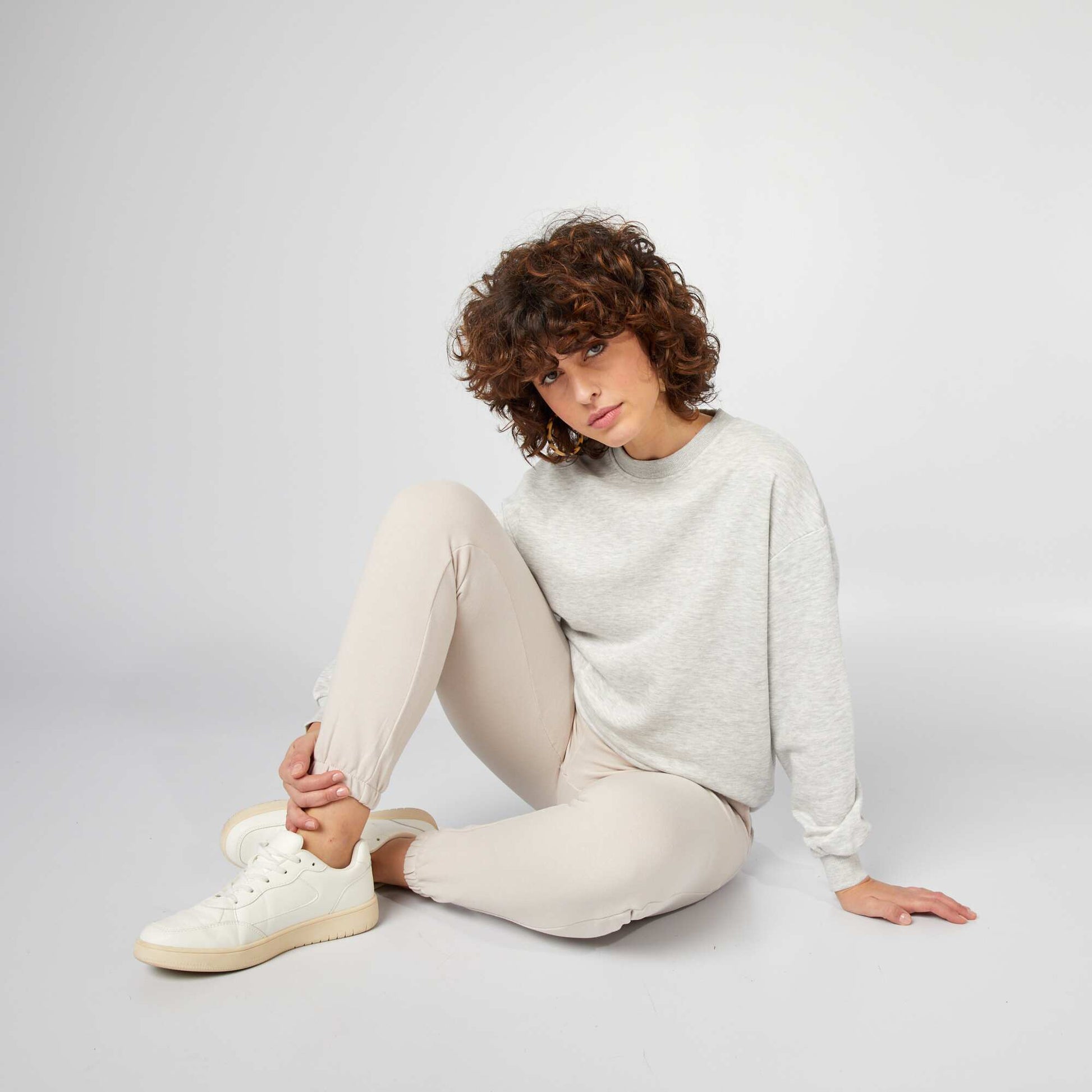 Sweat long en molleton léger GRIS