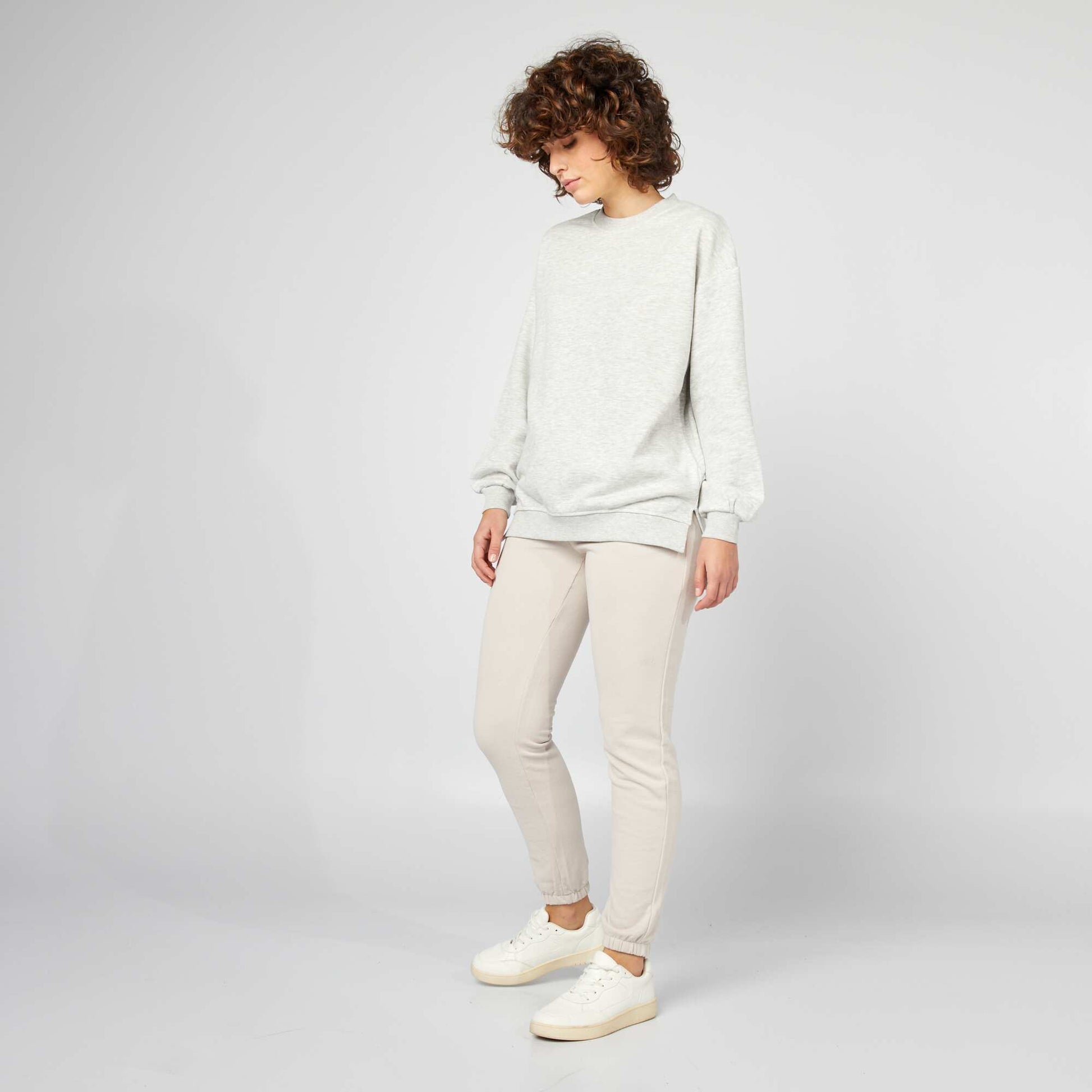 Sweat long en molleton léger GRIS