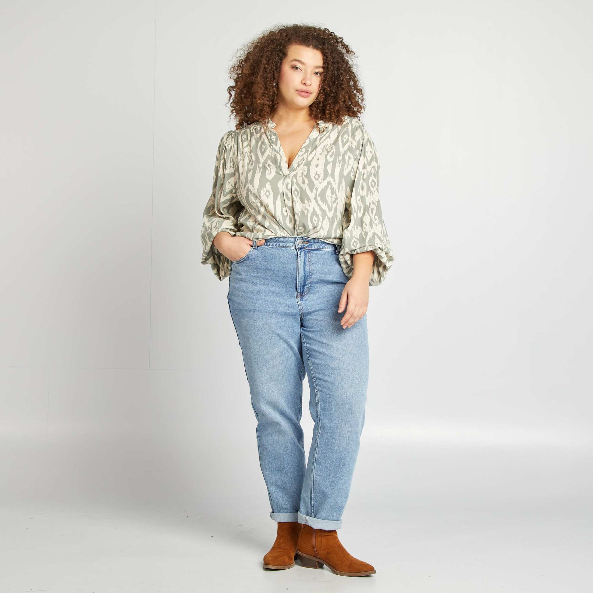 Blouse imprimée VERT