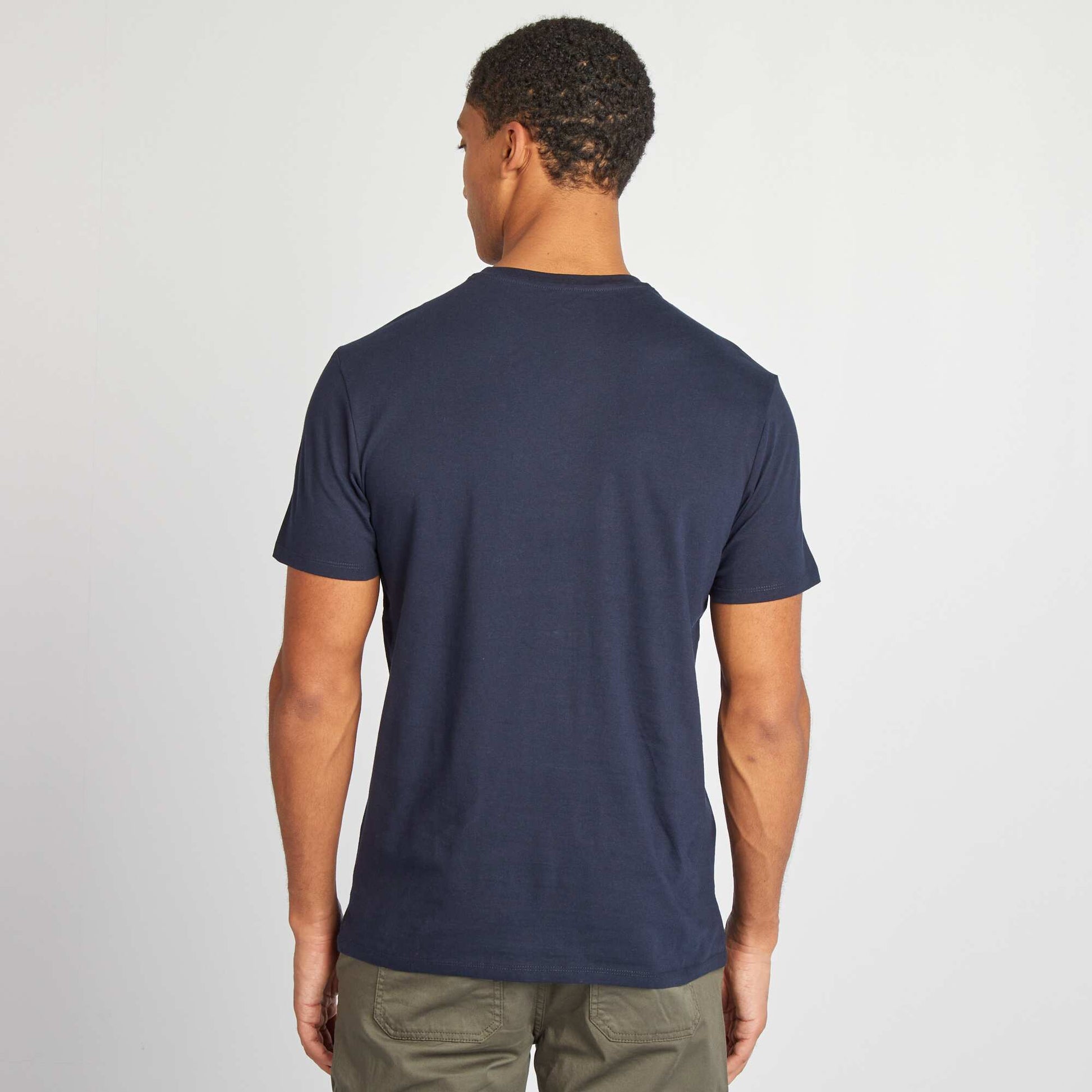 T-shirt imprimé manches courtes Marine