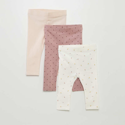 Lot de 3 leggings longs BLANC