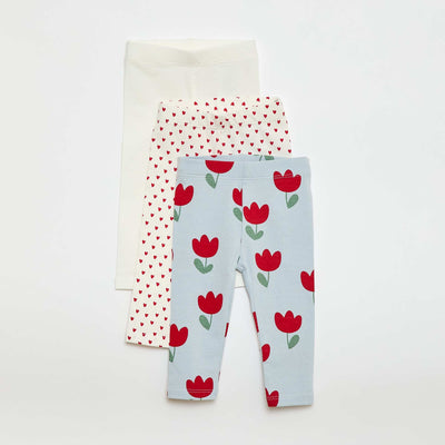 Lot de 3 leggings longs BLANC