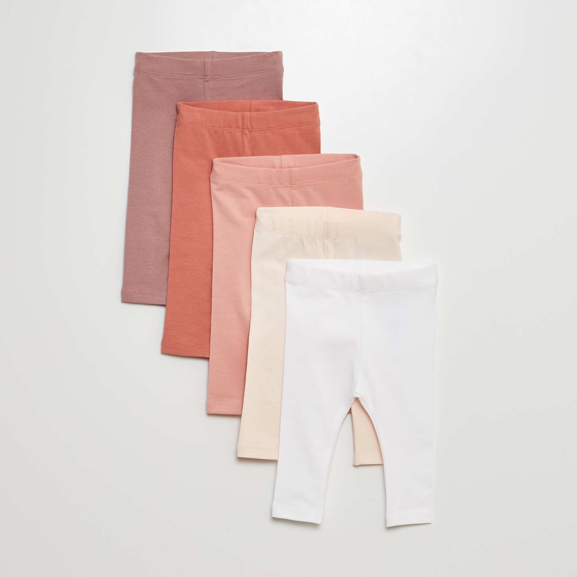 Lot de 5 leggings unis ROSE