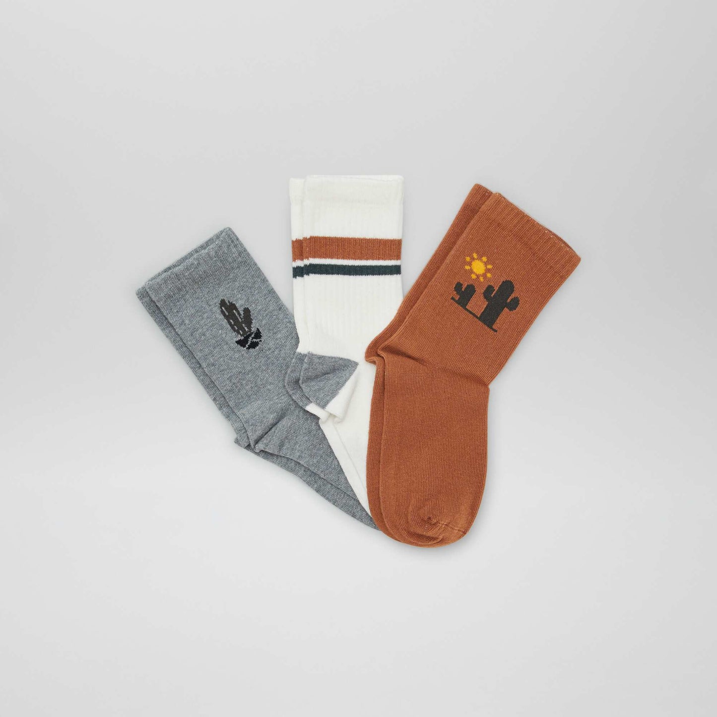 Chaussettes de type sport Gris