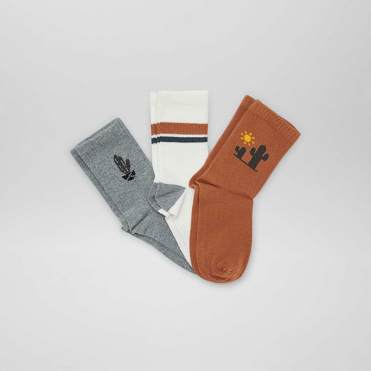 Chaussettes de type sport Gris