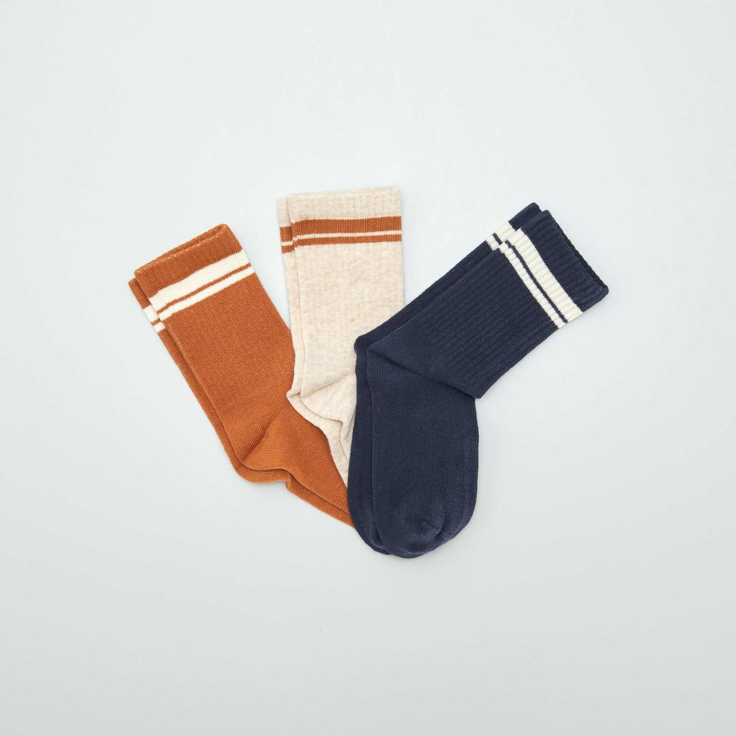 Chaussettes de type sport Marron/bleu