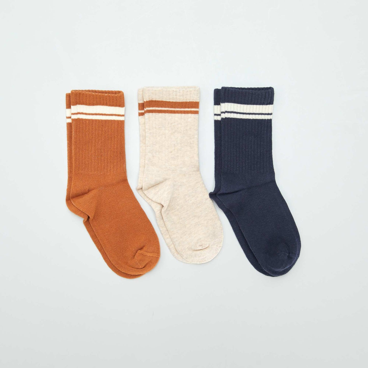 Chaussettes de type sport Marron/bleu