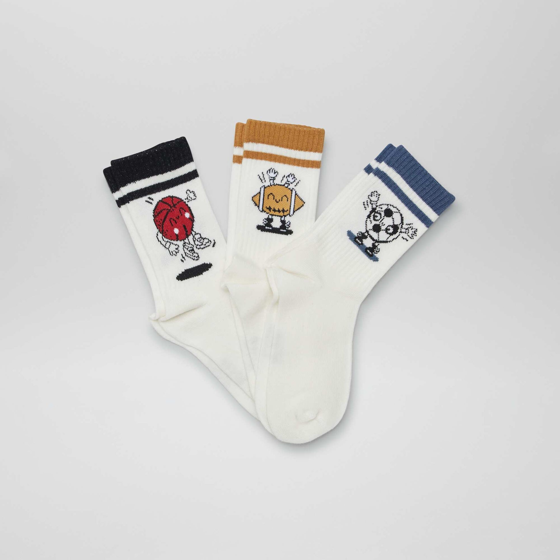 Chaussettes de type sport Blanc